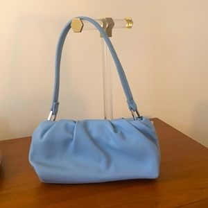 Mango Ruched Baguette Bag